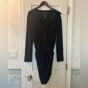 Norma Kamali Boyfriend NK Shirt Shirred Skirt Dress